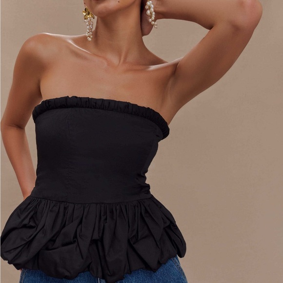 Cora Ruched Strapless Top - Picture 3 of 7